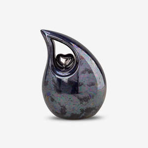 Artistic tea drop urn pendant <b>for</b> <b>ashes</b> mini keepsake cremation jewelry beautifully designed memorial remembrance <b>necklace</b> - Product Image 5