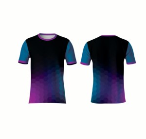 Camiseta Deportiva de Entrenamiento con Sublimación, Elástica, para Fitness y Running - Product Image 1