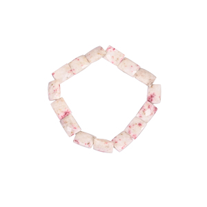 Natural Cinnabar Gemstone <b>Stretch</b> <b>Bracelet</b> Faceted Rectangle Crystal Beads Wholesale Jewelry - Product Image 1