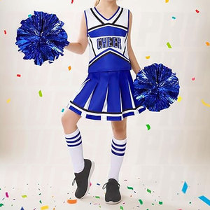 Tenue de pom-pom girl pour filles, Costume d'halloween pour enfants de 5 à 12 ans, ensemble d'uniformes de pom-pom girl, déguisement pour fête d'anniversaire, événement scolaire - Product Image 3