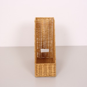 Office desk accessory supplies <b>hand</b>-weave rattan <b>file</b> organiser baskets magazine holder basket - Product Image 2