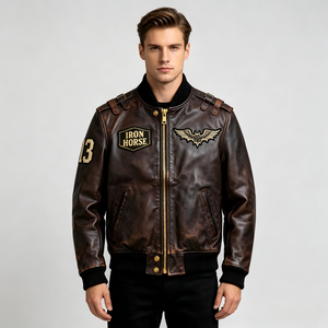 Chaqueta de Motociclista Casual para Hombre, de Cuero Sintético, con Cuello Alto, Cierre Frontal, Resistente al Viento y Transpirable, para Otoño e Invierno - Product Image 5