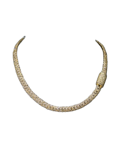 Chaînes cubaines en argent sterling serties de moissanite VVS1, bijoux de luxe pour hommes, chaîne personnalisée avec diamants ronds. - Product Image 1