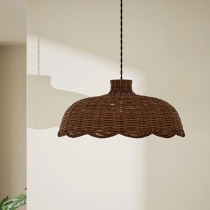 Luxury Premium Handmade Rattan Bell Shape Lamp <b>Shade</b> Rustic Eco-Friendly Ceiling <b>Light</b> Cover for Living Room Bedroom Hotel Decor - Product Image 3