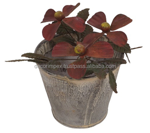 Bouquet Designer Pot Pour Plantes D'intérieur En Plein Air De Noël Couleur Naturelle Multi Feuille De Fer En Gros Fleur avec Pot - Product Image 1