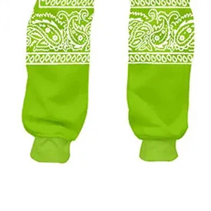 Conjunto Deportivo Informal Unisex con Estampado Paisley Verde, Sudadera con Capucha y Pantalones Deportivos, Manga Larga, Cordón Ajustable, Corte Regular - Product Image 3