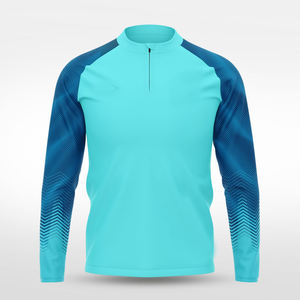 Chaqueta Cortavientos Ligera Impermeable de Nylon y Poliéster con Cierre de 1/4 y Diseño de Parches para Hombre, Estilo Casual, Deportivo y Urbano - Product Image 3