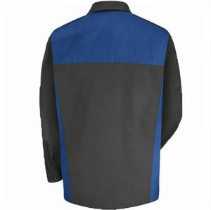 Chemise de travail respirante en coton à manches longues |   Uniforme industriel durable à blocs de couleurs pour l'automobile et les ateliers de réparation automobile - Product Image 3