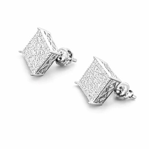 Fine Gold Jewelry <b>Earring</b> 14K Gold Plated Screw <b>Back</b> VVS GRA Certified Moissanite Diamond Stud <b>Earrings</b> for Men and Women - Product Image 5