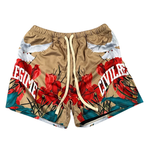 Quick-Dry Breathable Eco-Friendly Mesh Running Shorts Sublimation Transfer Lightweight 100% Polyester for Men's Gym Training - Product Image 1