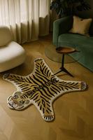 Handgetufteter Wollteppich mit Geparden-Design im Persischen Stil Tiermotiv-Teppich Elegante Teppich-Sets