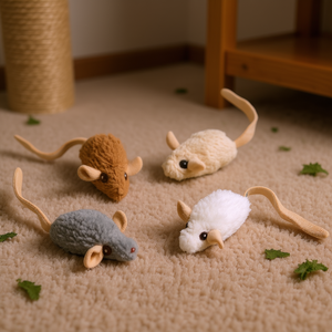 Juguetes chirriantes para mascotas con forma de ratón de 18 cm - Product Image 3