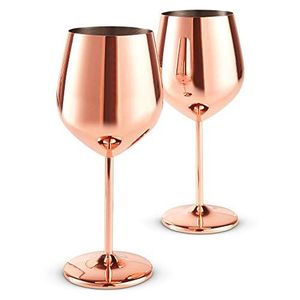 Verre à vin en cuivre en forme de cloche, à long pied, moderne et luxueux, en métal, pour les occasions festives, verre à vin de table - Product Image 2