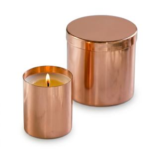 Metal Candle Jar Empty Stainless Steel Candle Vessel Luxury Candle Container Bulk Custom Matte Silver Candle Jar For Candle Use - Product Image 5