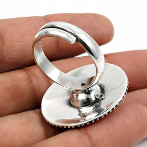 Traditional And Ethnic Designer <b>Jewelry</b> For Girls Vintage Look Oxidized <b>Green</b> Onyx Gemstone Ring Made of 925 Sterling Silver - Product Image 2