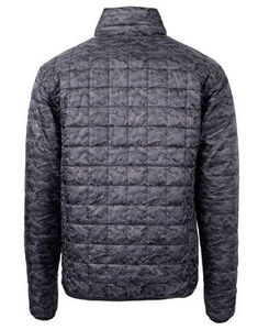 Veste d'hiver matelassée pour homme, col montant, fermeture éclair, coupe-vent, rembourrage en polyester, style décontracté, coupe régulière, couleur unie - Product Image 3