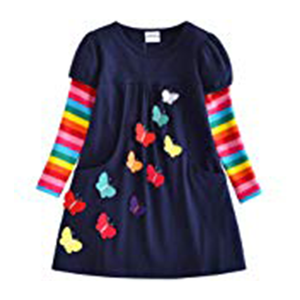 Robe décontractée en jean pour filles, longueur genou, nouvelle collection, qualité export, style momo Bd, provenance du Bangladesh. - Product Image 5