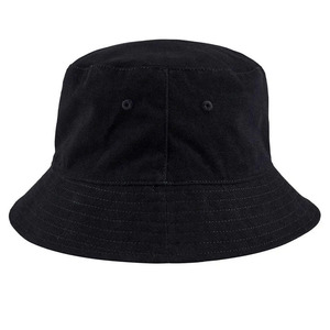 Custom Unisex Black Cotton <b>Bucket</b> <b>Hat</b> 6-Panel Solid Color Casual Spring Summer Fitted Adult <b>Hat</b> Fishing Casual Wear Trucker <b>Hats</b> - Product Image 1