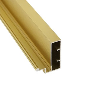 Profilés de volets en aluminium extrudé finition or, directement de l'usine, pour cadres de portes et de fenêtres, disponibles au meilleur prix du marché. - Product Image 1