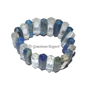 Pulsera de acupresión de cristal curativo de lapislázuli, joyería de gemas mixtas al por mayor - Product Image 1