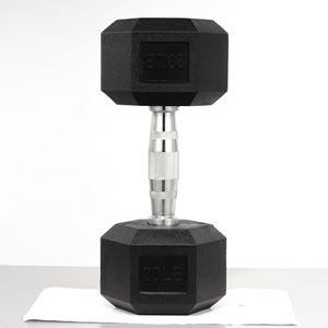 20 Lbs Rubber Coated <b>Hex</b> Dumbbells Hand <b>Weights</b> for Exercise & Fitness - Product Image 1