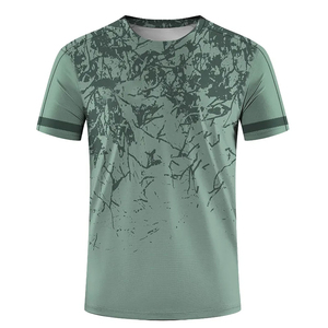Camiseta de sublimación premium para hombre, 100% algodón, transpirable, de secado rápido, ropa deportiva, camiseta con estampado gráfico degradado personalizado - Product Image 5