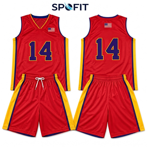 ชุดบาสเก็ตบอล SPOFIT พร้อมส่ง ผลิตจากโพลีเอสเตอร์ 100% ระบายอากาศได้ดี ชุดฝึกซ้อมแบบซับลิเมชั่น สำหรับผู้ชายและผู้ใหญ่ - Product Image 3