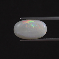 TATIWALA JEWELS EMPORIUM Opale naturelle blanche de qualité supérieure certifiée IGI, pierre précieuse en vrac, 3,41 carats, taille ovale 15,5x9,5mm, polie