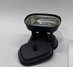 Modern Matte Black Chafing Dish with Tealight Holder New Design Premium <b>Buffet</b> Square Food <b>Warmer</b> for Catering & Hospitality - Product Image 2