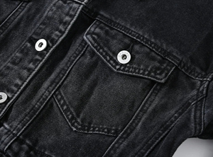 Custom Women Slim Fit <b>Denim</b> <b>Jacket</b> <b>Long</b> Sleeve Casual Fashionable Eco-Friendly Spandex/Cotton Outerwear Washed Button Autumn - Product Image 4