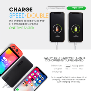 Portable Power Station 20000mAh Li-Polymer Battery 20W PD Dual Output Type-<b>C</b> Input Universal Socket Quick <b>Charge</b> Support - Product Image 5