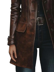 แจ๊กเก็ตหนังแท้โค้ทตัวยาวแบบคลาสสิกสำหรับผู้ชาย2026 - Product Image 3