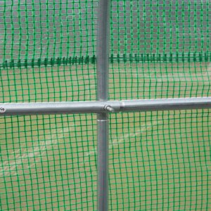 Serra a tunnel da esterno 12x10x7 con telaio in acciaio resistente, finestre scorrevoli, porta con cerniera e copertura in PE per giardino - Product Image 3