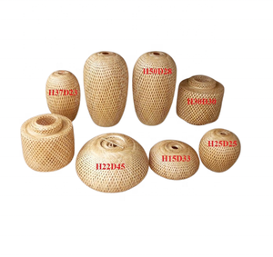 Lampe en rotin naturel bambou tissé plafonnier suspendu pour salon décoration intérieure exportation en gros du Vietnam - Product Image 1