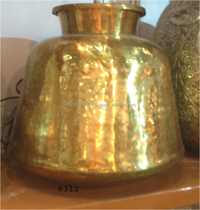 Maceta martillada de latón antiguo Diseño decorativo interior/exterior versátil para maceta y plantación de flores grandes - Product Image 5