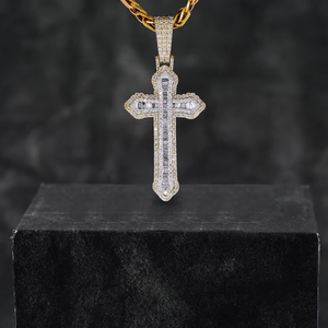 Colgante Hip Hop de Plata 925 con Incrustaciones de Diamantes, Colgante de Fe Cristiana, Colgante Bling para Raperos, Joyería Religiosa, Pasa el Test de Diamantes - Product Image 4