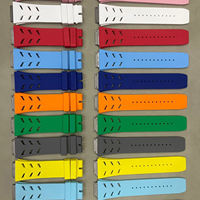 Bracelet de montre en fluororubber de haute qualité avec extrémités en titane, confortable, étanche, bracelet de remplacement sportif