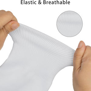 Service OEM - Chaussettes d'hiver en coton et élasthanne pour hommes, respirantes, antidérapantes, pour le sport, couleur blanche - Product Image 5