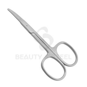 Ciseaux à ongles mats argentés de qualité supérieure avec bord incurvé professionnel et poignées ergonomiques larges pour une précision professionnelle en salon - Product Image 3