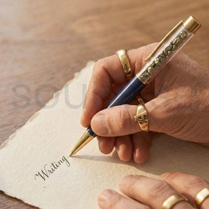 Premium Pyrite <b>Crystal</b> <b>Pen</b> – Money Manifestation <b>Pen</b> for Abundance - Product Image 4
