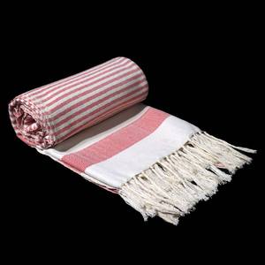 Serviettes de plage Fouta à rayures personnalisées Super Dry, avec pompons, sans sable, grandes, pas chères, fabriquées en Inde - Product Image 3