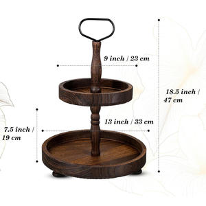 Budget Friendly Aaliyan Impex Modern Wooden Tiered Display <b>Tray</b> Home Kitchen Bakery Counter Cafe Table Restaurant <b>Buffet</b> Wedding - Product Image 4