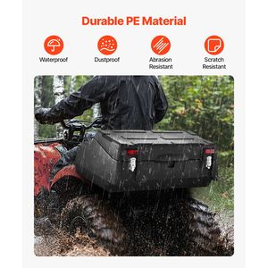 Waterproof 95L ATV Rear Storage <b>Box</b> with Padded Backrest LLDPE Lockable <b>Gear</b> Storage Fits Most ATVs - Product Image 4