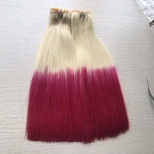 El mejor precio al por mayor para las extensiones de cabello Remy de color Ombre hueso recto sedoso tejido de cabello humano vietnamita - Product Image 1