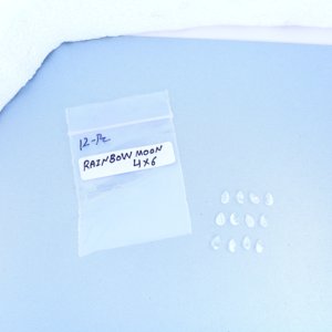 Piedra Lunar Arcoíris Natural, Corte Pera 4x6mm, Blanca con Destello Azul, Certificada por Terceros, Gema Suelta para Joyería - Product Image 5
