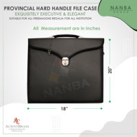 Étui à dossiers maçonniques de province en similicuir rigide de forme carrée |   Sac de transport pour portefeuille d'artiste noir haute qualité