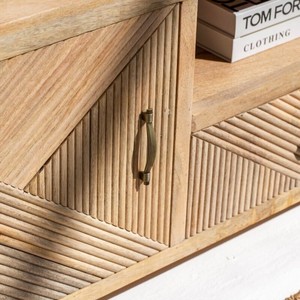 Mueble de TV de Madera Vandana Lunaris Flux, Consola de Entretenimiento Moderna de Madera Maciza Minimalista - Product Image 2