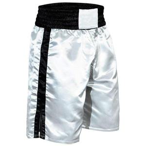 Mens White Satin Boxing <b>Shorts</b> With Black Waistband And Side Stripe Regular Fit Hot Sale Mens Boxing <b>Shorts</b> <b>MMA</b> Grappling <b>Shorts</b> - Product Image 1