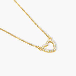Collar con Colgante de Corazón, Plata 925, Bañado en Rodio, Moissanita, Circonita Cúbica, Engaste Pavé, para Mujer, Uso Diario Romántico - Product Image 2