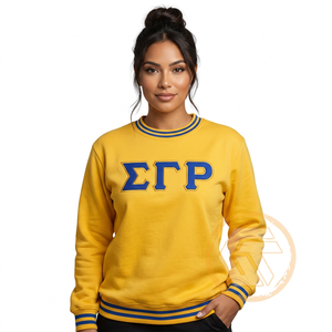 Sweat-shirt personnalisé de haute qualité pour femmes GREEK TREASURES, Sigma Gamma Rho, automne/hiver, en molleton de coton 500g, écologique - Product Image 1